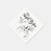 前ファンキー夜の手描きリハーサル スタンダードカクテルナプキン (角)