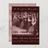 前プロムのパーティの招待状|の学校のダンスの前パーティー 招待状 (正面/裏面)