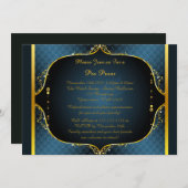 前プロムの招待、前プロム、キンセアニェラ、Sweet16 招待状 (正面/裏面)