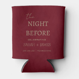 前ミニマルのモダン夜のブルゴーニュ結婚ー 缶クーラー