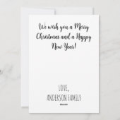 前ミニマルモダンと後の写真のクリスマスカード シーズンカード (裏面)