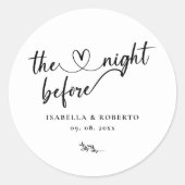 前ミニマル夜の白黒 ラウンドシール (正面)