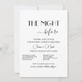 前ミニマル夜の結婚リハーサルディナー 招待状 (正面)
