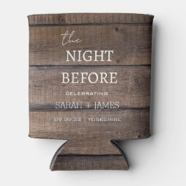 前モダンの素朴夜の木結婚材 缶クーラー