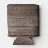 前モダンの素朴夜の木結婚材 缶クーラー (裏面)