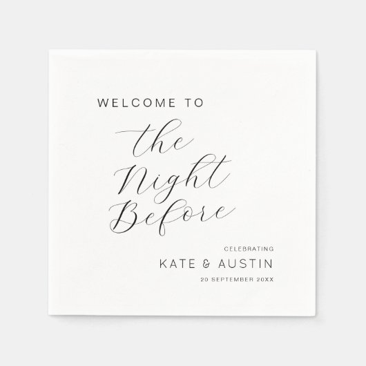 前モダンミニマルの夜 スタンダードカクテルナプキン (正面)