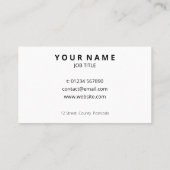 前モダン面の白い文字と背面 名刺 (裏面)