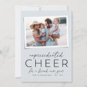 前例のない応援happy 2022ブルー年賀状 シーズンカード (正面)