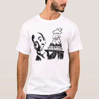 前兆によって役立たれる粉(ヴィンテージの黒い前部) Tシャツ