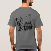 前兆によって役立たれる粉(ヴィンテージの黒) Tシャツ (裏面)