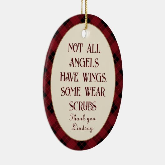 前列パーソナライズされたクリスマス飾り セラミックオーナメント (右)