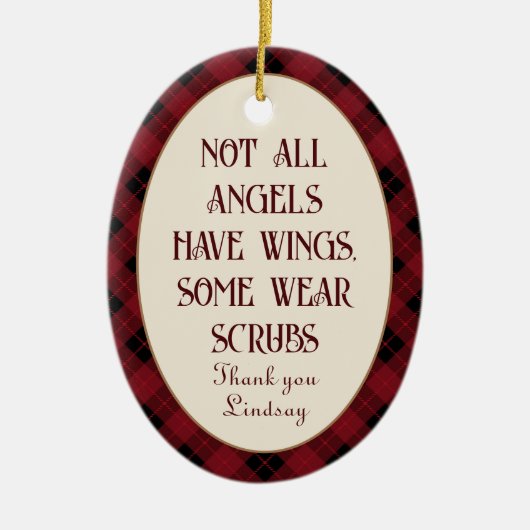 前列パーソナライズされたクリスマス飾り セラミックオーナメント (正面)