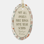 前列パーソナライズされたクリスマス飾り セラミックオーナメント (右)