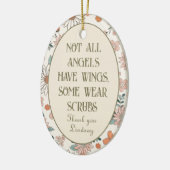 前列パーソナライズされたクリスマス飾り セラミックオーナメント (左)