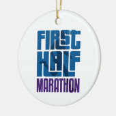 前半マラソン13.1マイル セラミックオーナメント (左)