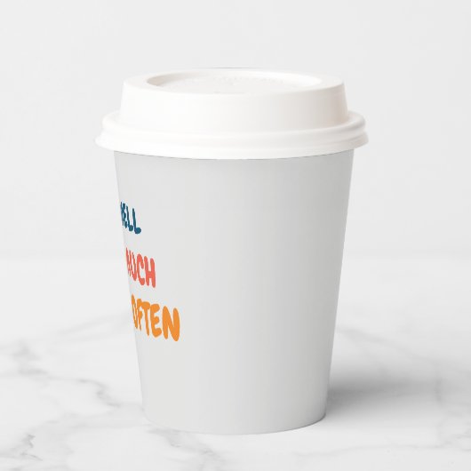 前向きおもしろいインスパイア引用文の愛の生活ことわざ 紙コップ (左)