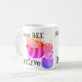 前向きが常にあって下さい コーヒーマグカップ (正面左)