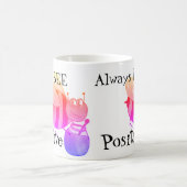 前向きが常にあって下さい コーヒーマグカップ (中央)