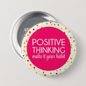 前向きで考えるな引用文 缶バッジ (正面&裏面)