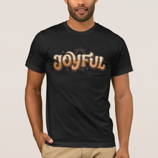 前向きなエネルギーで輝く幸せな日々を Tシャツ (正面)
