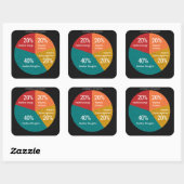 前向きなステッカー スクエアシール (シート)