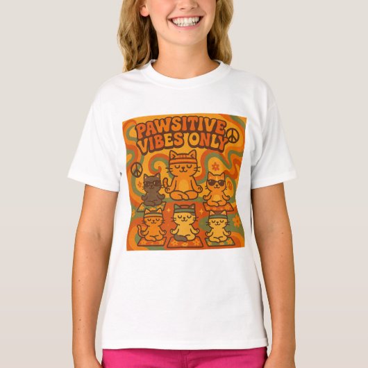前向きなパウのビブスTシャツ Tシャツ (正面)