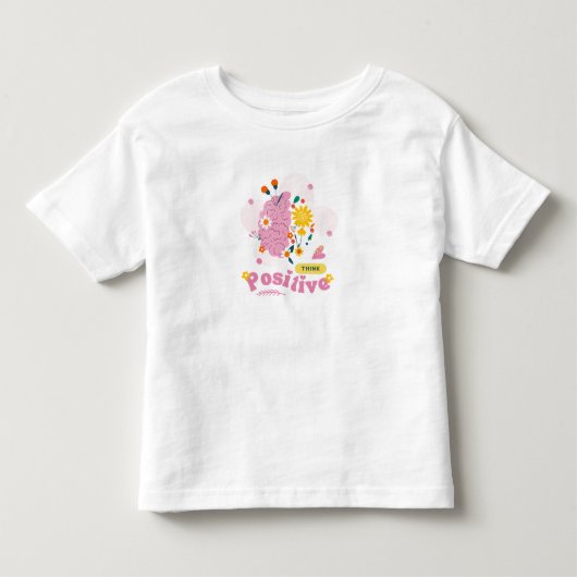 前向きなママ・パパと赤ちゃん トドラーTシャツ (正面)