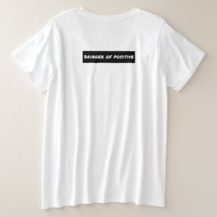 前向きなモチベーションの源 プラスサイズTシャツ