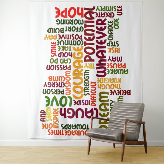 前向きな勇気付けられるのためのやる気を起こさせるな単語 タペストリー (インサイチュ)