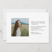 前向きな姿勢 カラフルで編集可能な卒業式招待状 招待状 (裏面)