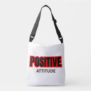 前向きな姿勢 モチベーションデザインTシャツ クロスボディバッグ