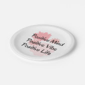 前向きな心、前向きなVibe、前向きな生命引用文 ペーパープレート (アングル)