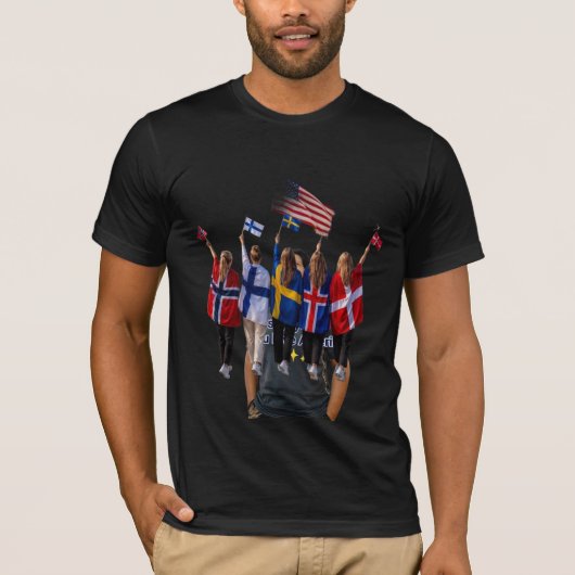 前向きな未来を創造せよ Tシャツ (正面)
