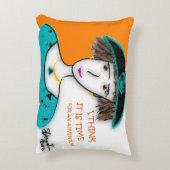 前向きな枕! -カスタムデザインのアクセントの枕 アクセントクッション (裏面(縦))