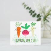 前向きな根っこパン - あなたの成功を応援してます ポストカード (スタンド正面)