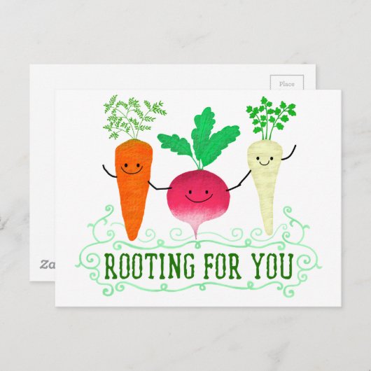 前向きな根っこパン - あなたの成功を応援してます ポストカード (正面/裏面)