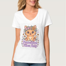 前向きな気分だけを - かわいいひまわりのネコ母さんTシャツ