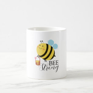 前向きな気分でBuzzしよう Bee Strong コーヒーマグカップ