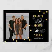 前向きな気分を高める ホイル加工の新年祝賀カード 箔シーズンカード (正面)