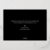 前向きな気分を高める ホイル加工の新年祝賀カード 箔シーズンカード (裏面)