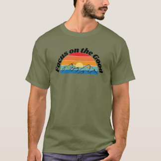 前向きな気持ちで | ポジティブな言葉のTシャツ Tシャツ