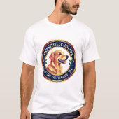 前向きな気持ちになれるハッピーな犬のTシャツ Tシャツ (正面)