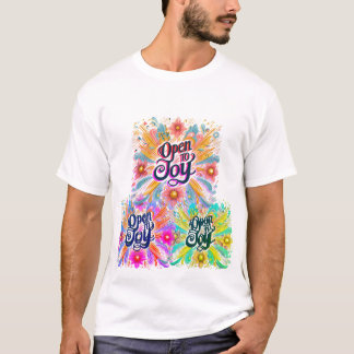 前向きな気持ちをポジティブに表現するジョイフルグラフィック Tシャツ