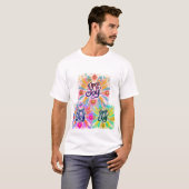 前向きな気持ちをポジティブに表現するジョイフルグラフィック Tシャツ (正面フル)