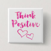 前向きな水彩画の引用文を考えて下さい 缶バッジ (正面)