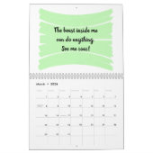 前向きな素晴らしい人生の肯定暦 カレンダー (3月 2026)