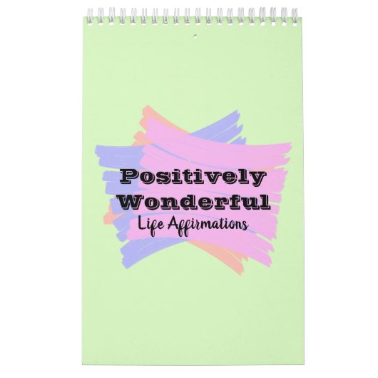 前向きな素晴らしい人生の肯定暦 カレンダー (カバー)