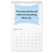 前向きな素晴らしい人生の肯定暦 カレンダー (2月 2027)