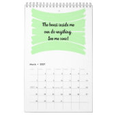 前向きな素晴らしい人生の肯定暦 カレンダー (3月 2027)