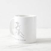前向きな考え方の引用 コーヒーマグカップ (正面左)